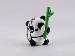 Bamboo-Hugger Panda 3D Printed Keychain
