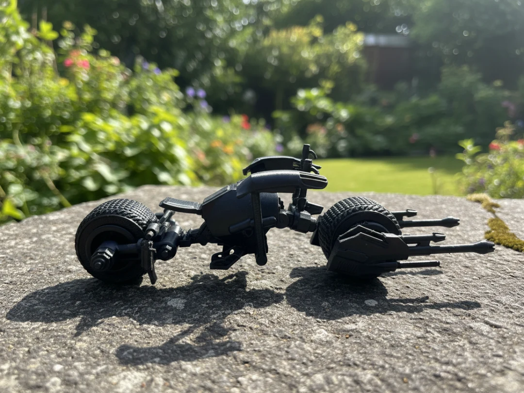 The Dark Knight Batpod: 3D Printed Desktop Collectible — lifestyle outdoor day