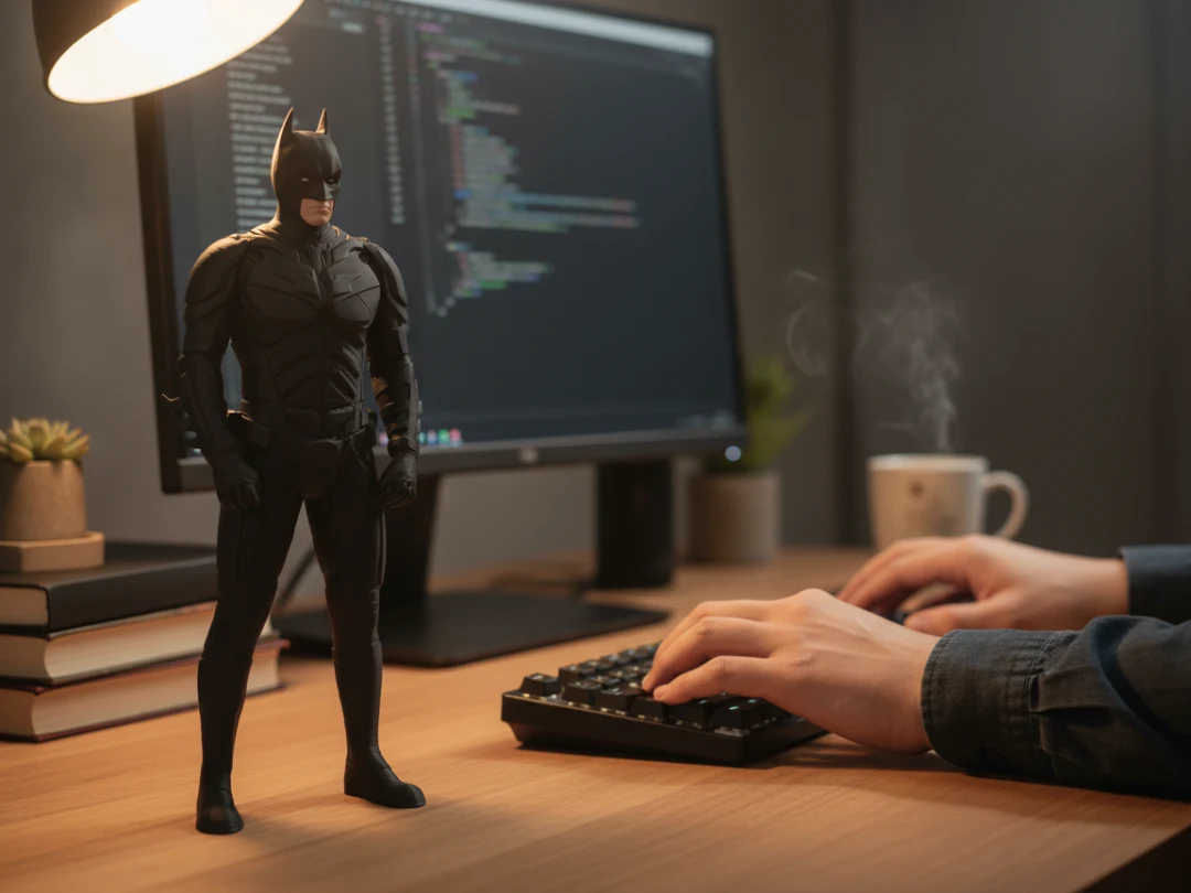 The Dark Knight: Premium Batman 3D Printed Collectible — lifestyle in use